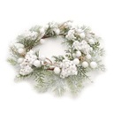 WIENIEC ŚWIĄTECZNY STROIK OŚNIEŻONY 30cm GIRLANDA NA DRZWI UDEKOROWANA