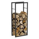 МЕТАЛЛИЧЕСКАЯ ПОДСТАВКА-КОРЗИНА ДЛЯ КАМИНА ДЕРЕВЯННАЯ