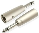 Adapter wtyk mikrofonowy XLR 3pin na Jack 6.3mm