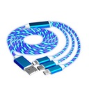Świecący kabel LED light Micro USB typ C kabel 3