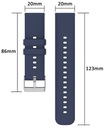 3 универсальных силиконовых ремешка диаметром 20 мм для умных часов-телескопов, ЦВЕТА