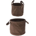 КОРЗИНА ДЛЯ ХРАНЕНИЯ коричневая VELVET 2 шт.