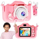 Камера детская, подарочный котёнок, розовый чехол HIT Camera + Games