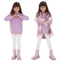 OCIEPLANE LEGGINSY DZIEWCZĘCE BAWEŁNA BIAŁY 128