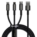 Кабель Baseus microUSB USB-C Lightning 3,5А 1,5м