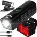 OŚWIETELNIE ROWEROWE LAMPKI PRZEDNIA I TYLNA LED USB-C AKU PRO ZESTAW VAYOX