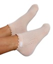 Ponožky Milena prelamované broskyňové s mašľou 37-41