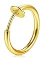 Ложный пирсинг, кольцо в носу из искусственного золота, 10 мм, хирургическая сталь