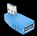 Adapter kątowy USB 3.0 do USB 3.0 lewy niebieski EAN (GTIN) 5902232824513