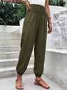 SHEIN SPODNIE DAMSKIE Z KIESZENIĄ KHAKI 38 V9D Rozmiar 38