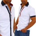 Мужская повседневная рубашка контрастного цвета
