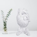 -Anatomická srdcová váza Živicový umelecký kvetináč Kreatívna váza v tvare srdca Biela Farba iná