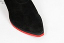 czarne botki kowbojki skórzane buty damskie asymetryczny przód J.W 36 Długość wkładki 23 cm
