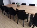 Duży Rodzinny Stół do Jadalni Industrialny z Drewnianym Blatem Dąb 280x90 Kolor blatu dąb naturalny