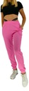Dámske nohavice s vreckami ozdobná guma v páse Model Spodnie dres bawełniane damskie sport z kieszenie