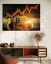 Obraz 100x70 bitcoin koparka inwestycje finansowy Wysokość produktu 75 cm