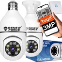 KAMERA WIFI WEWNĘTRZNA OBROTOWA ŻARÓWKA GWINT E27 IP 3MP TUYA MONITORING