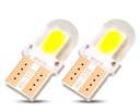 2X ЛАМПОЧКА СВЕТОДИОД LED W5W COB 2 ДИОДИ 4-CHIP T10 СИЛИКОН фото 1