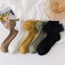 5-baliace ponožky dievčenské s volánikom, plisované, dvojité, čipkované Veľkosť 27-30