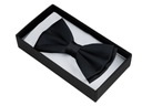 Мужской галстук-бабочка GREG гладкий черный BOX mu01