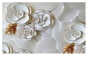 3D ЦВЕТЫ фотообои Белые розы Спальня 368x254