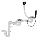 ДВУХКАМЕРНЫЙ НАСТЕННЫЙ СИФОН ДЛЯ МОЙКИ