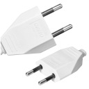 ПЛОСКАЯ ВИЛКА 230В ПРЯМАЯ БЕЛАЯ, ВИТАЯ, СЪЕМНАЯ