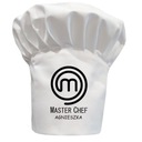 Высокий белый поварской колпак с Вашей надписью, выкройка 07.