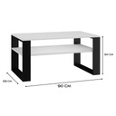 Konferenčný stolík lavica MODERN 1P biela/čierna Šírka nábytku 90 cm