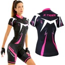 ЖЕНСКАЯ СПОРТИВНАЯ ВЕЛОСИПЕДНАЯ ФУТБОЛКА, КОРОТКИЙ РУКАВ, 3 КАРМАНА X-TIGER