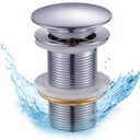 АВТОМАТИЧЕСКАЯ КРЫШКА ДЛЯ УМЫВАЛЬНИКА БЕЗ ПЕРЕЛИВА click clack ХРОМ ЛАТУНЬ CLICK