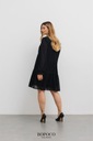 Sukienka damska czarna szyfonowa w kropki Bopoco r. M Długość przed kolano