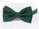 Мужской галстук-бабочка из жаккардового цвета BOTTLE GREEN в горошек Greg MUCHA + BOX mz25