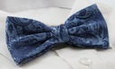 Мужской комплект галстука-бабочки и нагрудного платка — Alties — Синий Пейсли