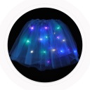 4 ШТ. КОСТЮМ ФЕЇ ДЛЯ ДІВЧИНКИ З БЛАКИТНИМИ LED КРИЛАМИ