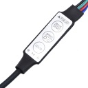 vidaXL Каркас кровати с изголовьем и светодиодами черный 120x190 см