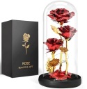 ВЕЧНАЯ РОЗА В СТЕКЛЕ СВЕТЯЩАЯСЯ СВЕТОДИОДНАЯ ИДЕЯ ПОДАРКА ЦВЕТА НА ДЕНЬ СВЯТОГО ВАЛЕНТИНА