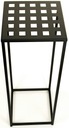 Kwietnik stojący metalowy ażurowy Czarny / 60cm / 1 półka / 22x22cm