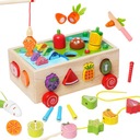 MONTESSORI GRA LOGICZNA ZRĘCZNOŚCIOWA SORTER MARCHEWKI I ROBACZKI