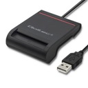 Qoltec Inteligentny czytnik chipowych kart ID USB 2.0 + Adapter USB-C Zasilanie USB