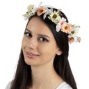 Свадебный венок на голову, ЛЕНТА, регулируемые цветы