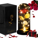 ВЕЧНАЯ РОЗА В СТЕКЛЕ, СВЕТЯЩИЙСЯ СВЕТОДИОД НА ДЕНЬ МАТЕРИ, ПОДАРОК ​​В КОРОБКЕ