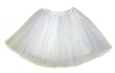 SPÓDNICZKA TIULOWA z podszewką SPÓDNICA 50cm biała