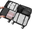 Органайзер для путешествий, вместительный набор из 7 чемоданов, сумок, шкафов, сетчатого белья
