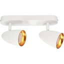 ПОТОЛОЧНЫЙ СВЕТИЛЬНИК ТОЧЕЧНАЯ ПОЛОСКА ГАЛОГЕННАЯ ЛАМПА 2xGU10 БЕЛЫЙ И ЗОЛОТОЙ EDO