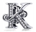 Charms Literka K Zawieszka Litera K srebro 925