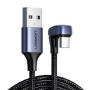 UGREEN STRONG CABLE УГЛОВОЙ КАБЕЛЬ USB A TO USB-C 2.0 QC 3.0 PD 3A В ПЛЕТЕКЕ 2M