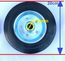2 ШТУКИ КОЛІС CSG 200MM FI20 МЕТАЛ ГУМА DO РАМА I RUSZTOWANIA МАКС 230KG  (17870290458) фото min 9