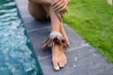 Náramok na nohu Kocka Perie Mušle Ručne vyrobené na Bali Materiál iný materiál