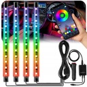 ВНУТРЕННЕЕ ОСВЕЩЕНИЕ АВТОМОБИЛЯ СВЕТОДИОДНЫЕ ЛЕНТЫ АВТОМОБИЛЯ RGB USB BT УПРАВЛЕНИЕ ПРИЛОЖЕНИЕМ
